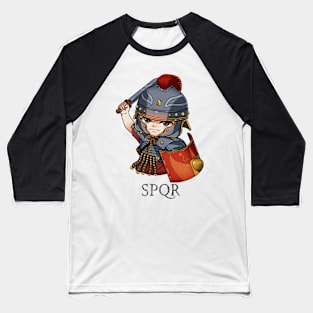 Might of the Legion: Roman Legionary and the SPQR Standard Baseball T-Shirt